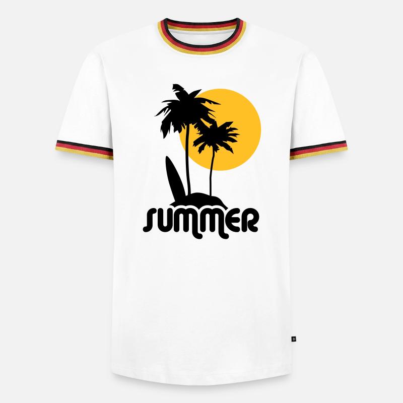 summer - Men's Ringer Shirt - white/tricolour