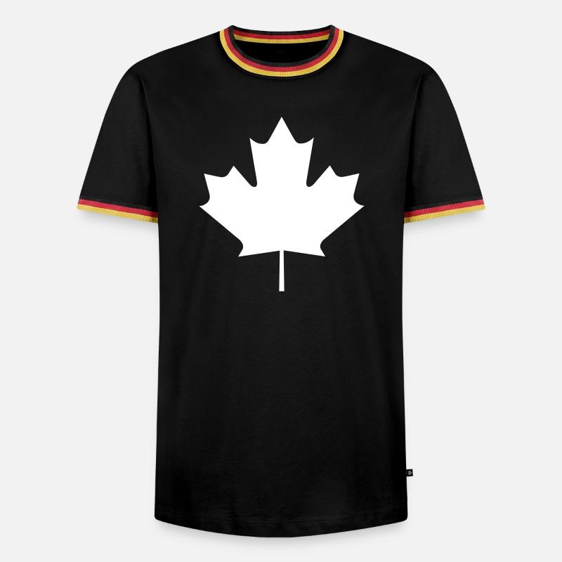 A maple leaf - Men's Ringer Shirt - black/tricolour