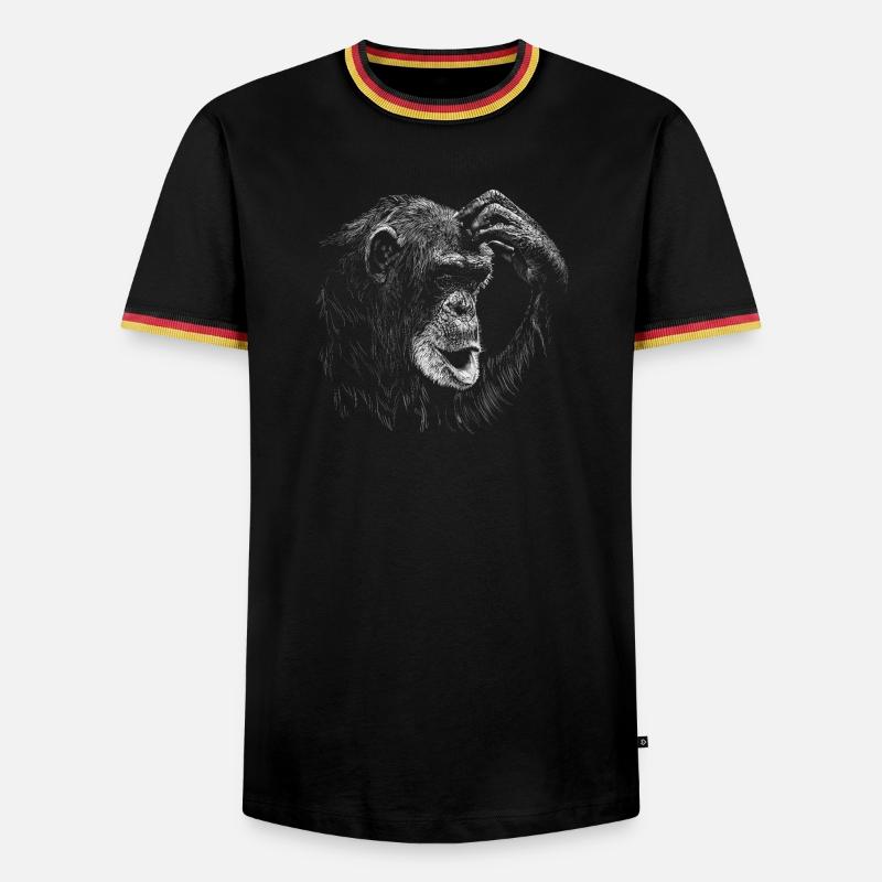 Monkey - Men's Ringer Shirt - black/tricolour