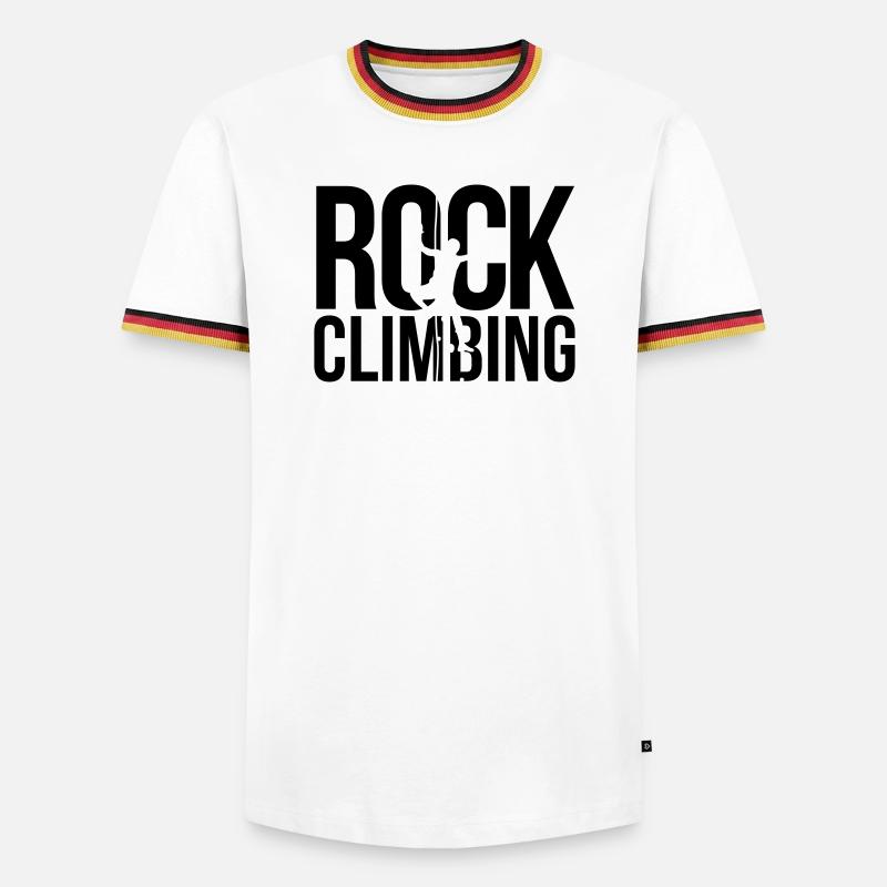 de l'escalade alpinisme - T-shirt contrasté Homme - blanc/tricolore