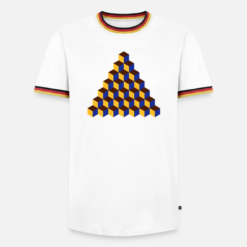 Pattern (7) - Men's Ringer Shirt - white/tricolour