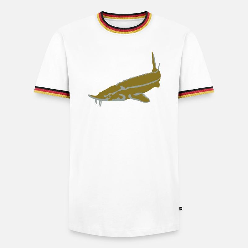 Stör - Männer Kontrast-T-Shirt - Weiß/Dreifarbig