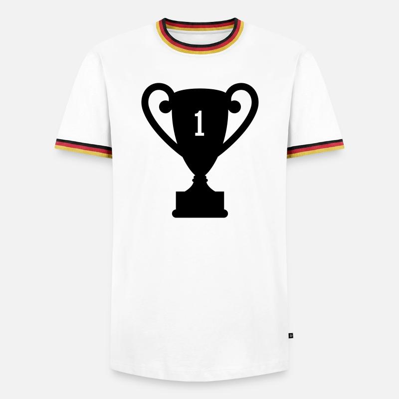 trophy Trophäe preis - Männer Kontrast-T-Shirt - Weiß/Dreifarbig