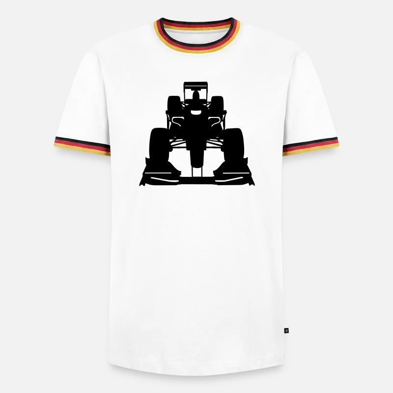 bolid - Men's Ringer Shirt - white/tricolour