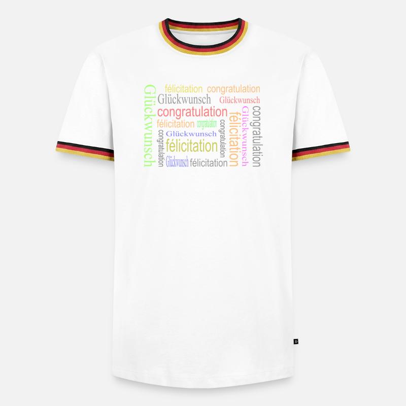pattern - Men's Ringer Shirt - white/tricolour