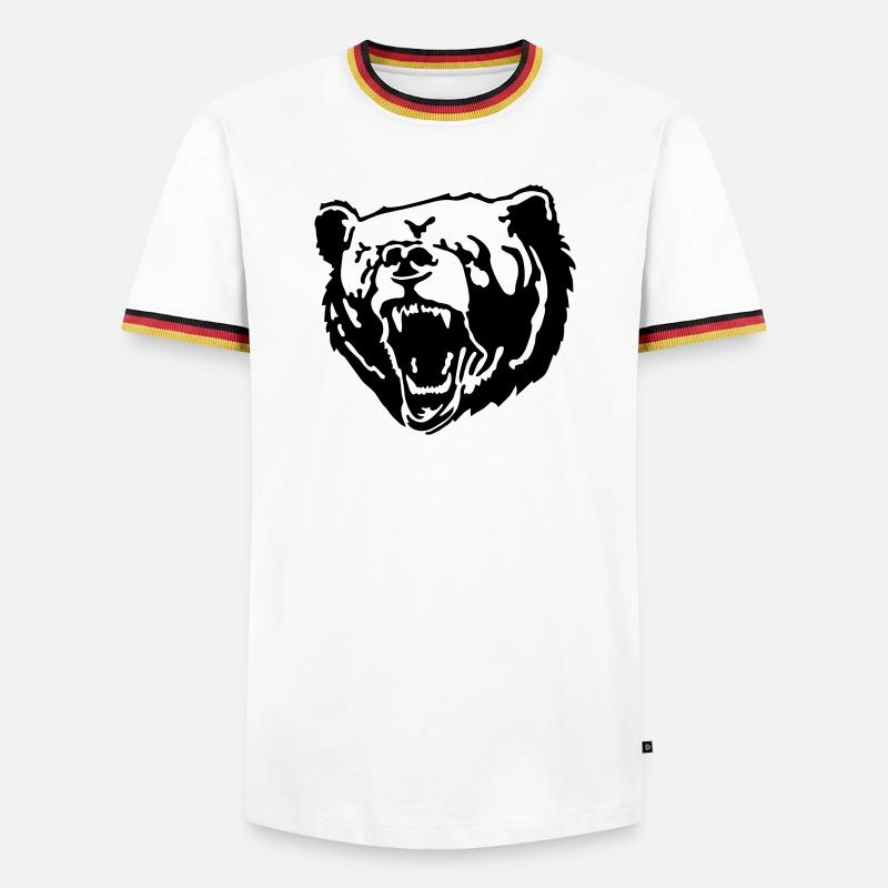 Bear - Men's Ringer Shirt - white/tricolour