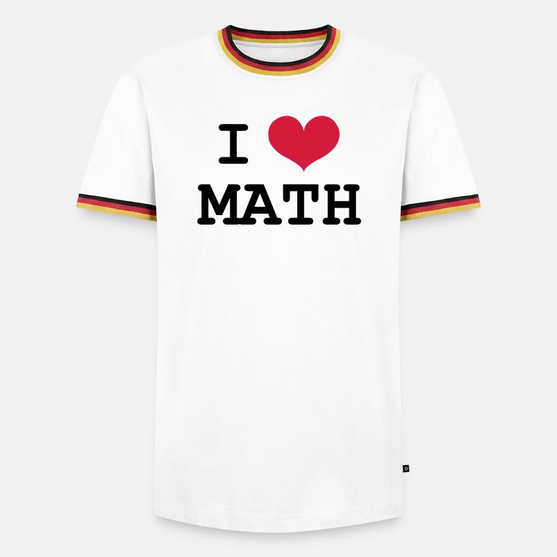 I Love Math - Men's Ringer Shirt - white/tricolour