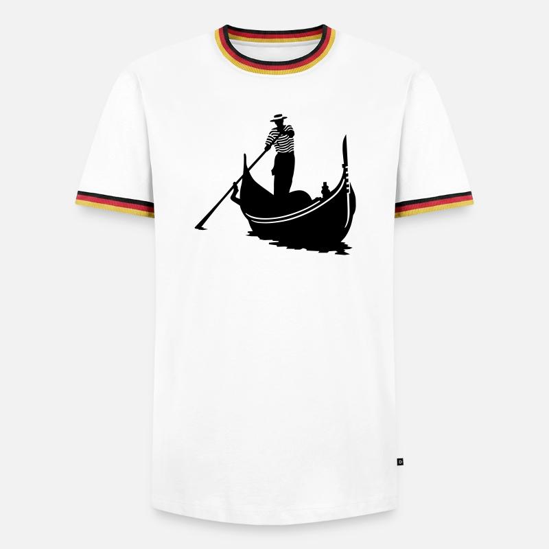 gondolier - Men's Ringer Shirt - white/tricolour