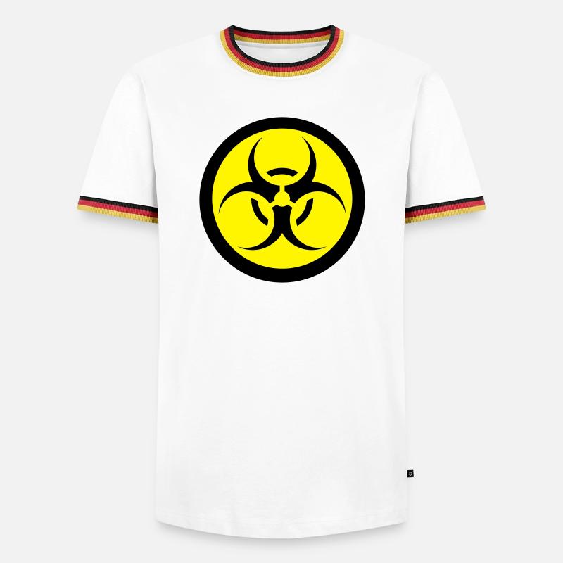Biohazard - Männer Kontrast-T-Shirt - Weiß/Dreifarbig