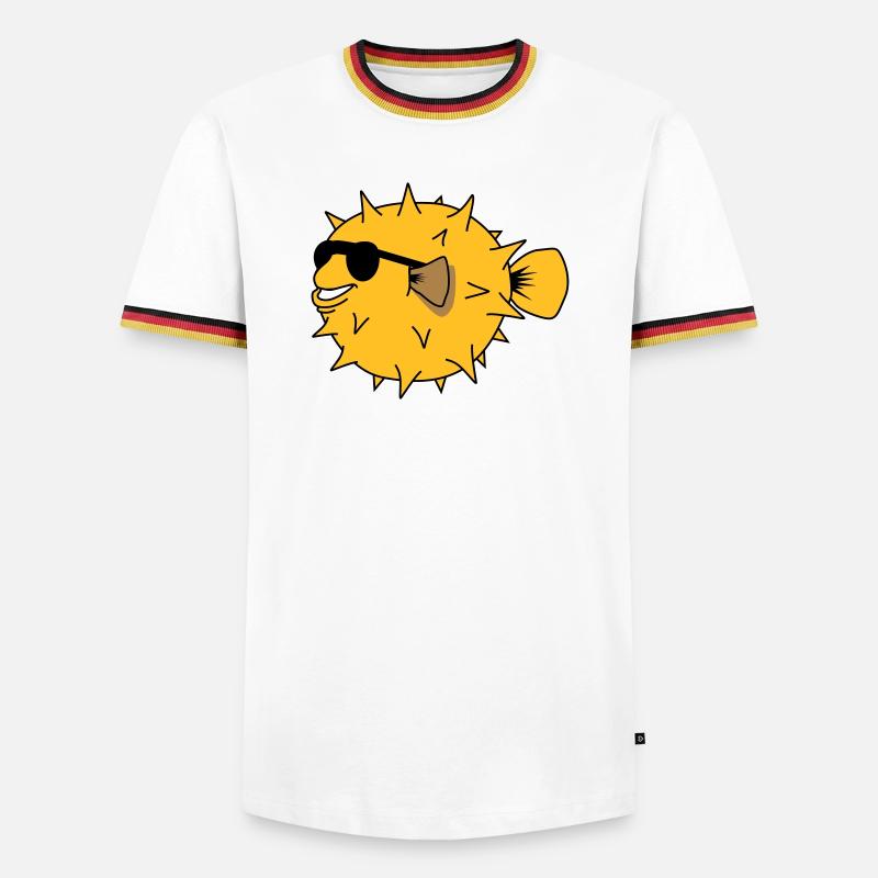 YEAH COOL - Männer Kontrast-T-Shirt - Weiß/Dreifarbig