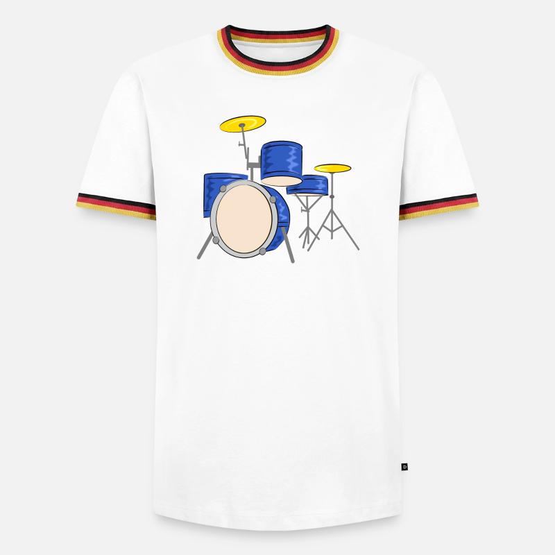 drum - Men's Ringer Shirt - white/tricolour