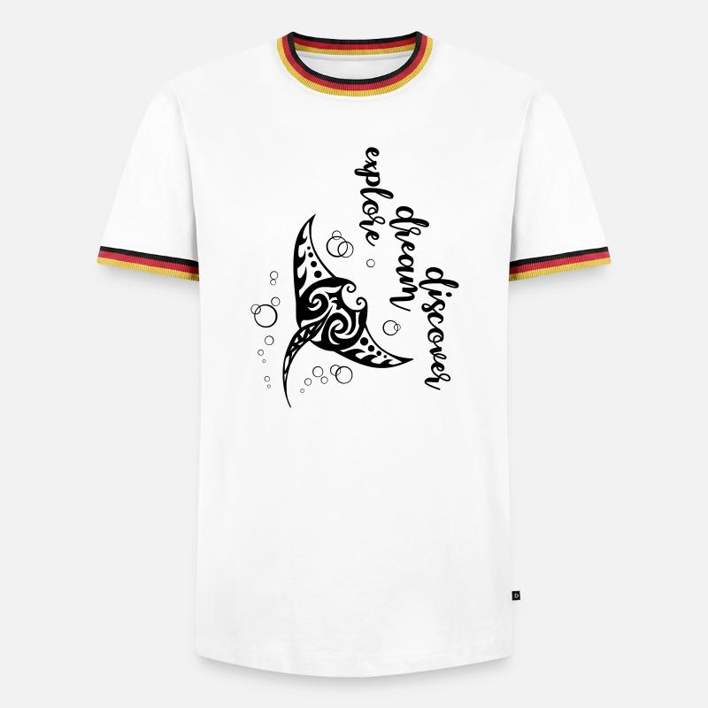 Explore Dream - Manta - Men's Ringer Shirt - white/tricolour