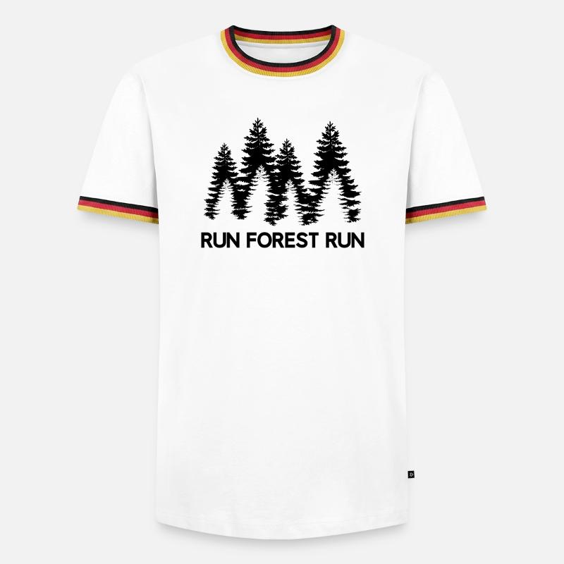 Run Forest Run - Men's Ringer Shirt - white/tricolour