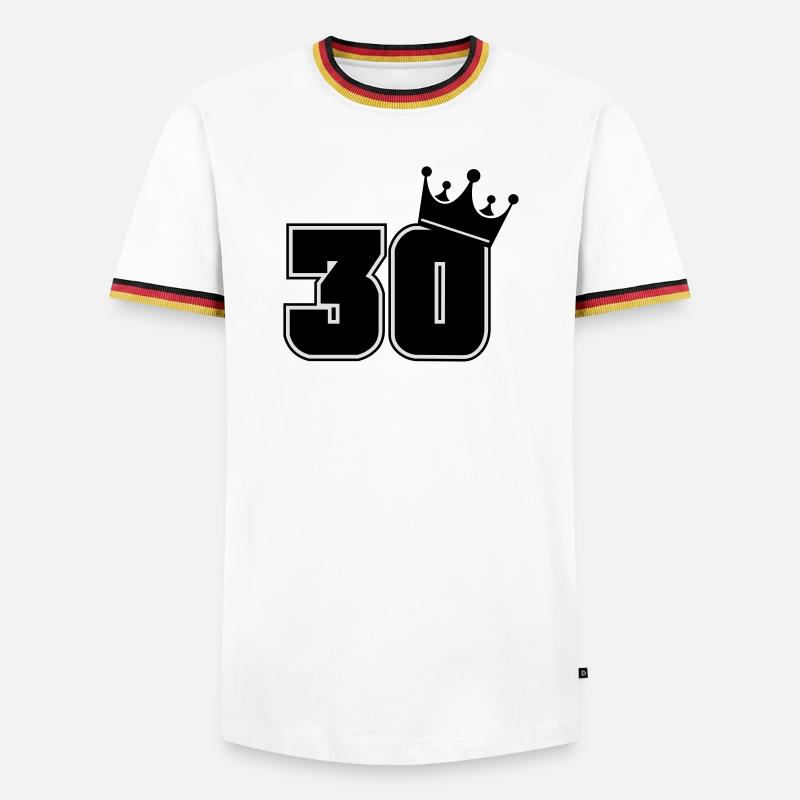 30 - Men's Ringer Shirt - white/tricolour