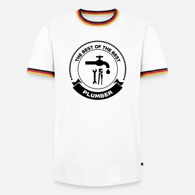 Plumber - Männer Kontrast-T-Shirt - Weiß/Dreifarbig