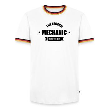 Mechanic - T-shirt contrasté Homme - blanc/tricolore - Devant - AI Model Female 172 light (172cm) & AI Model Male 185 light (185cm)