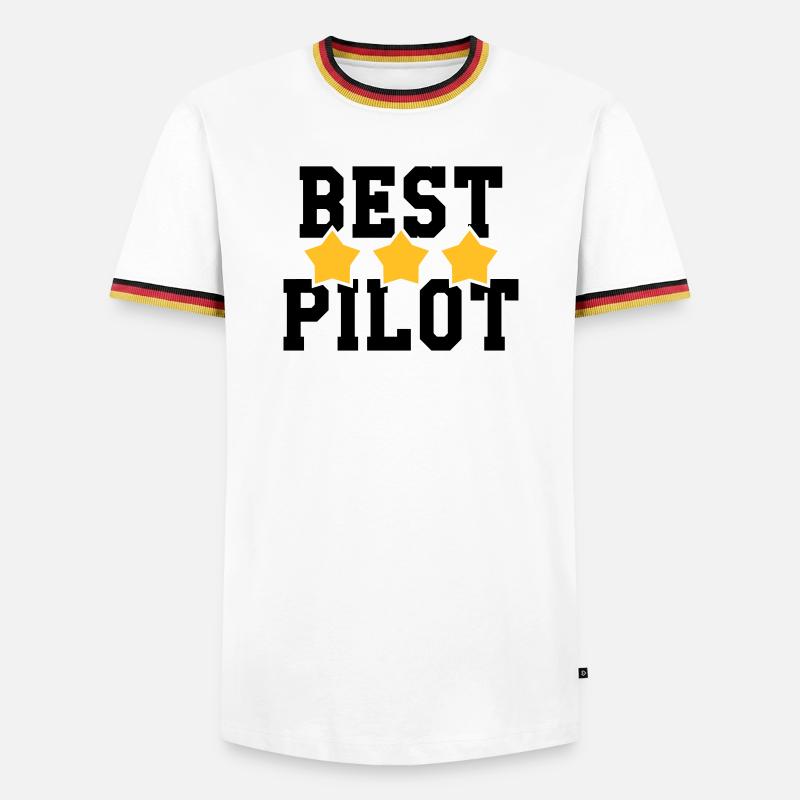 Best Pilot - Men's Ringer Shirt - white/tricolour
