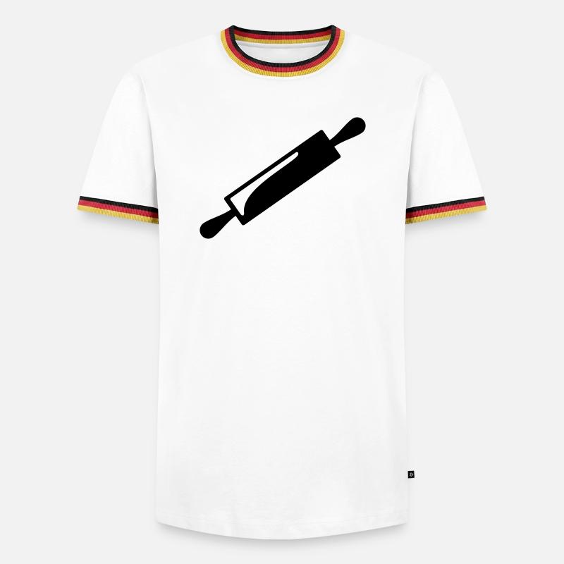 Rolling pin - Men's Ringer Shirt - white/tricolour