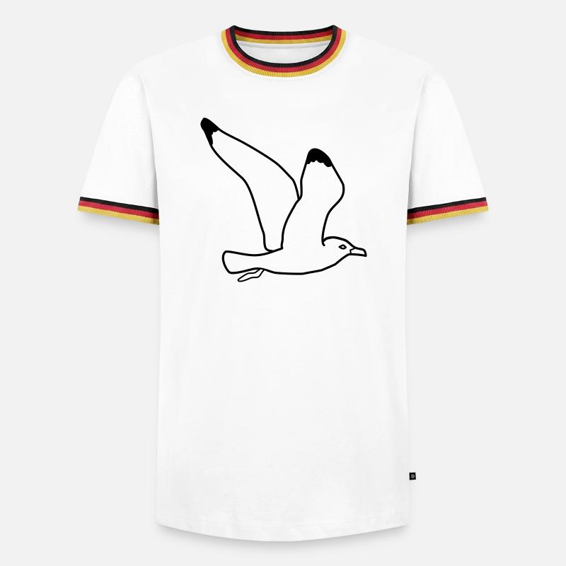 gull - Men's Ringer Shirt - white/tricolour