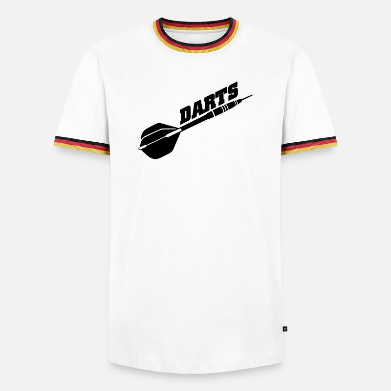 darts - Men's Ringer Shirt - white/tricolour