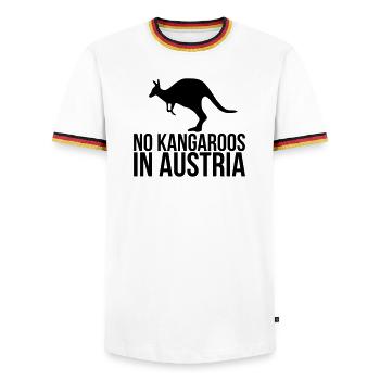 Autriche - T-shirt contrasté Homme - blanc/tricolore - Devant - AI Model Female 172 light (172cm) & AI Model Male 185 light (185cm)