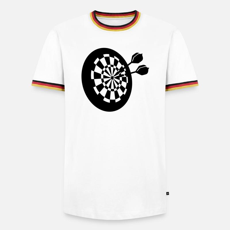 darts - Men's Ringer Shirt - white/tricolour