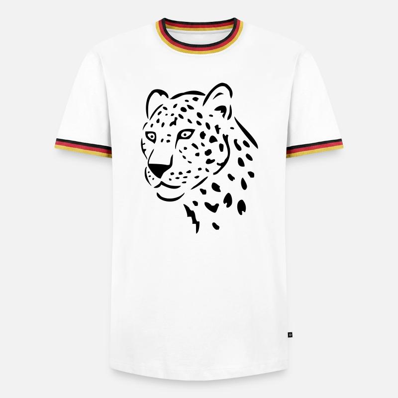 leopard - Men's Ringer Shirt - white/tricolour