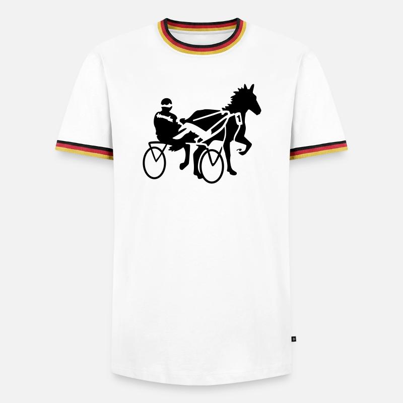harness racing - Men's Ringer Shirt - white/tricolour