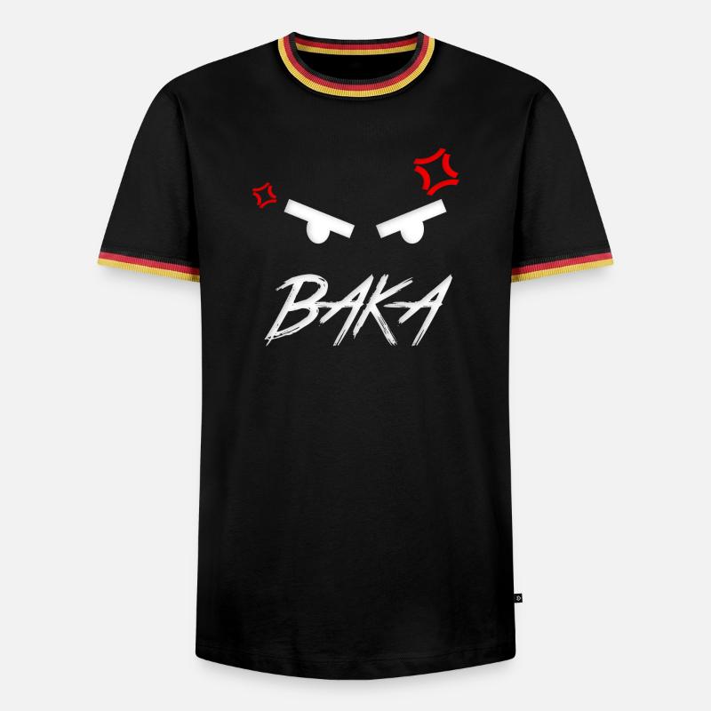 Baka Anime Expression - Men's Ringer Shirt - black/tricolour