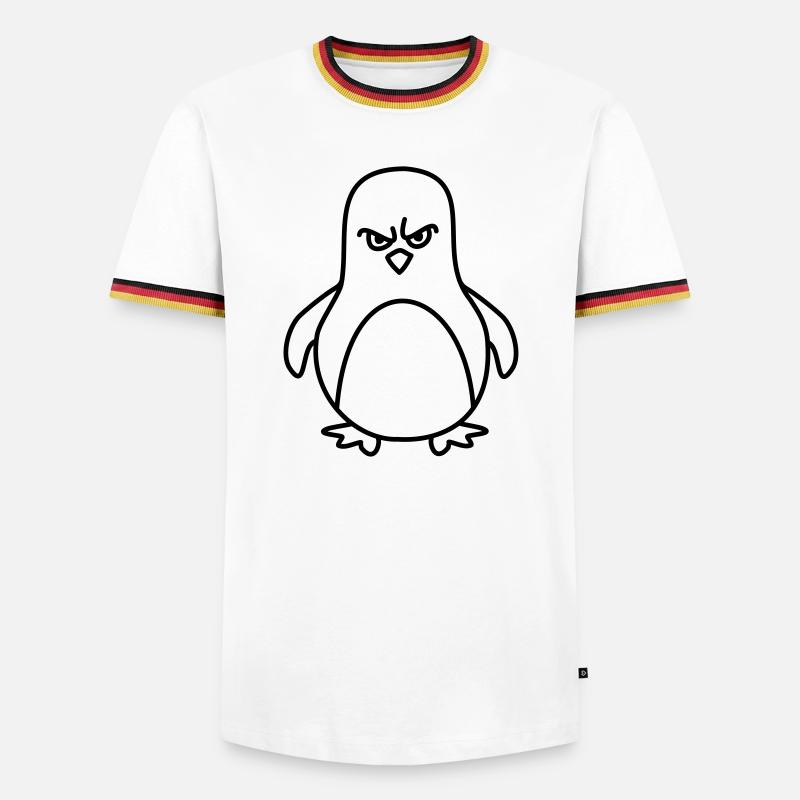penguin - Men's Ringer Shirt - white/tricolour