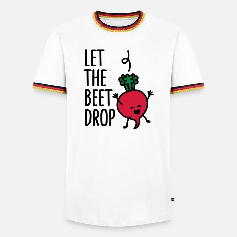 Let the beet drop - Men's Ringer Shirt - white/tricolour