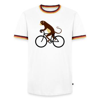 singe - T-shirt contrasté Homme - blanc/tricolore - Devant - AI Model Female 172 light (172cm) & AI Model Male 185 light (185cm)