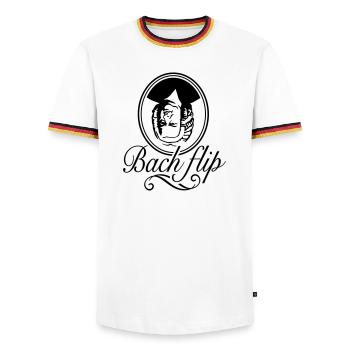 Bach Flip - Männer Kontrast-T-Shirt - Weiß/Dreifarbig - Vorne - AI Model Female 172 light (172cm) & AI Model Male 185 light (185cm)