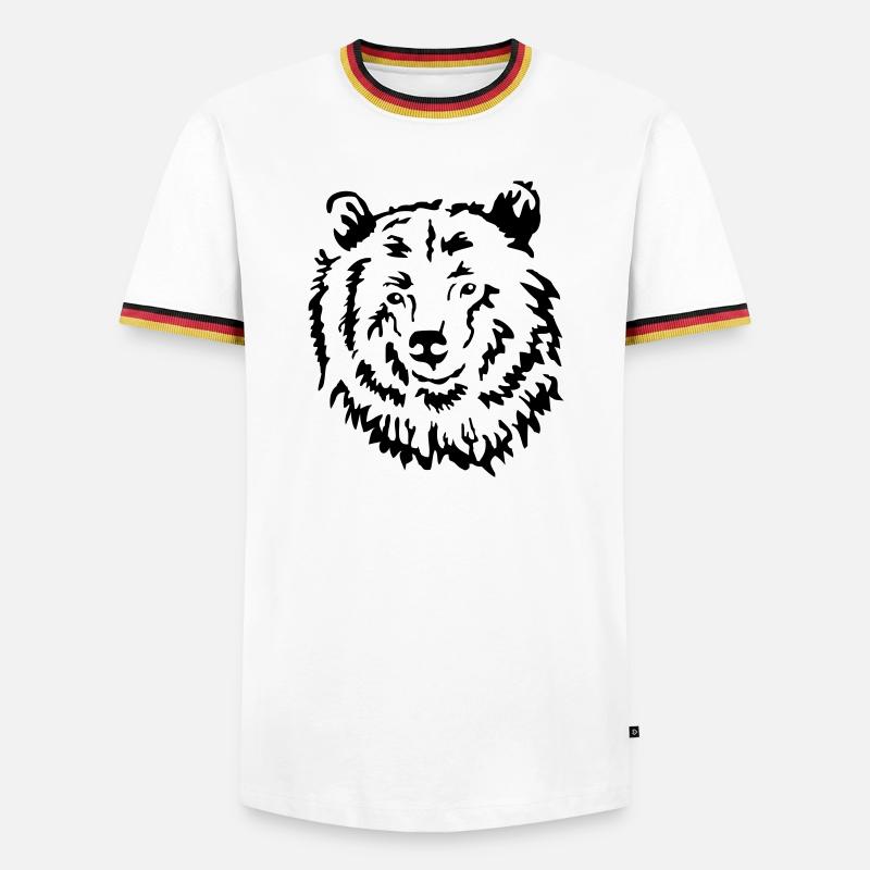 bear - Men's Ringer Shirt - white/tricolour