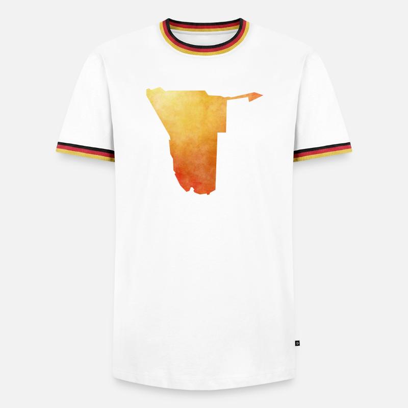 Namibia - Männer Kontrast-T-Shirt - Weiß/Dreifarbig