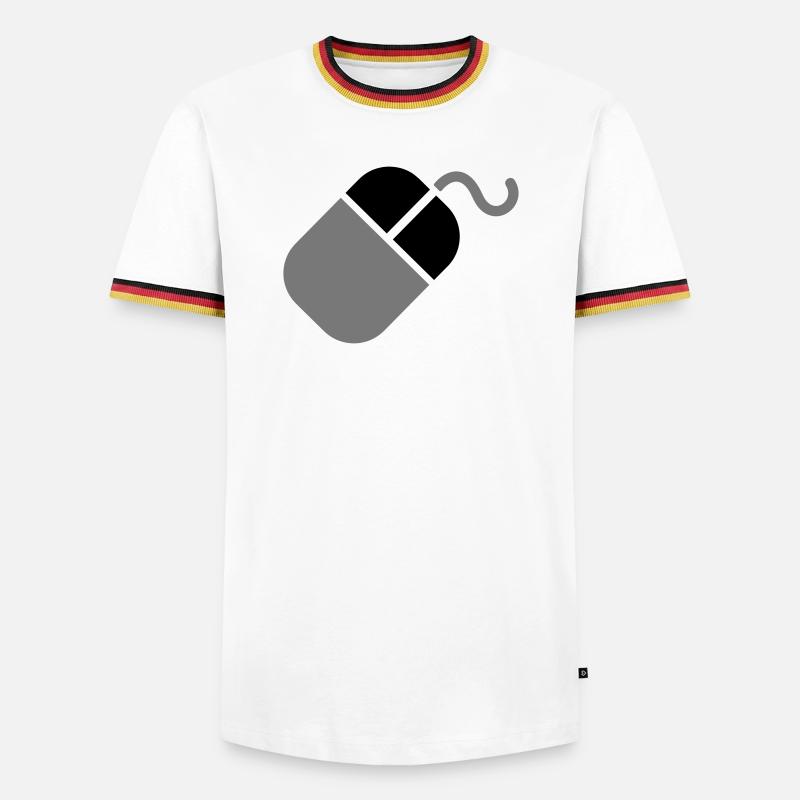 Maus PC Computer - Männer Kontrast-T-Shirt - Weiß/Dreifarbig