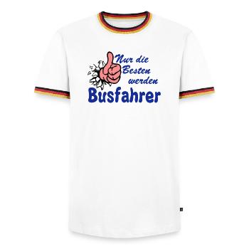 Busfahrer Bus Omnibus nur die besten (25) - Männer Kontrast-T-Shirt - Weiß/Dreifarbig - Vorne - AI Model Female 172 light (172cm) & AI Model Male 185 light (185cm)