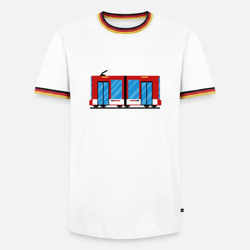 Tram tram train - Men's Ringer Shirt - white/tricolour
