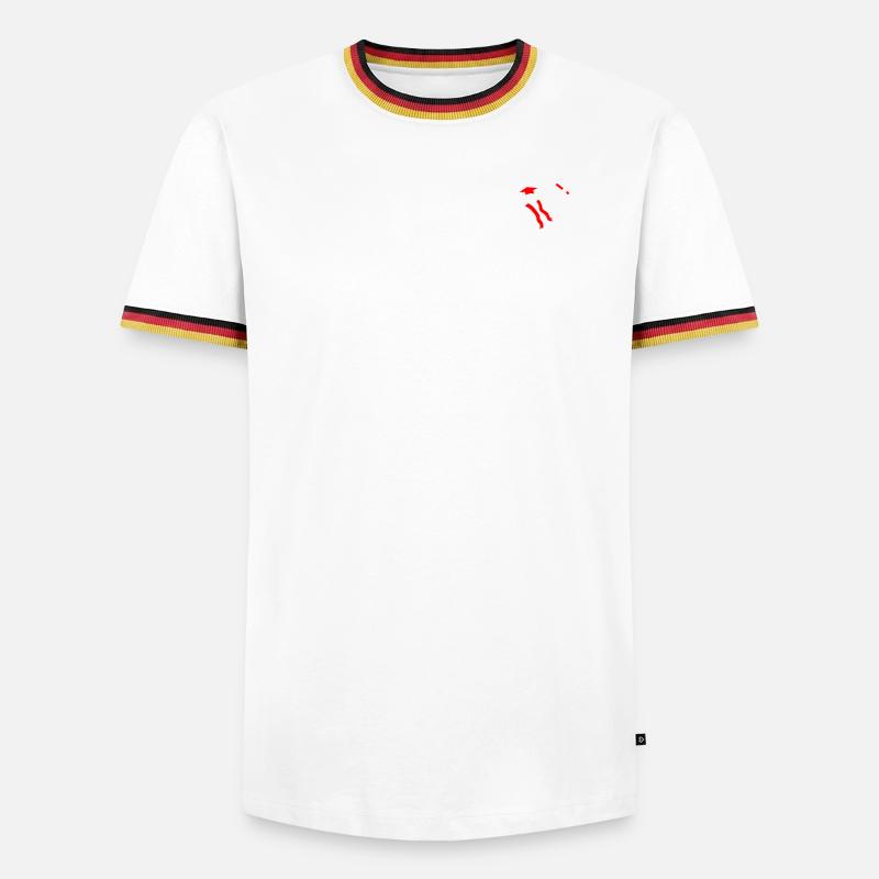 Abitur Abiturient Schulabschluss Evolution Abi - Männer Kontrast-T-Shirt - Weiß/Dreifarbig
