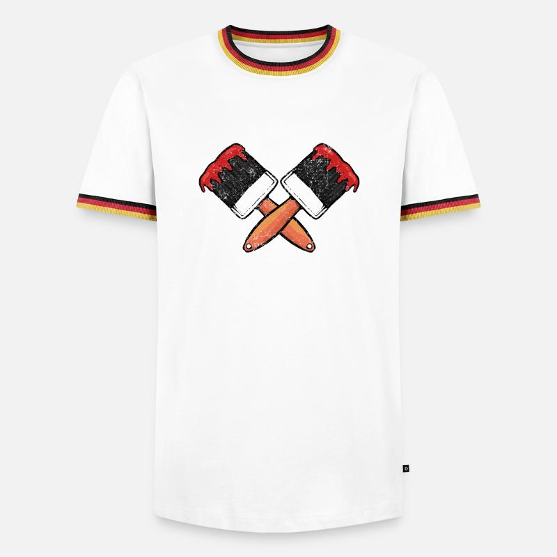 Painter Brushes - Men's Ringer Shirt - white/tricolour