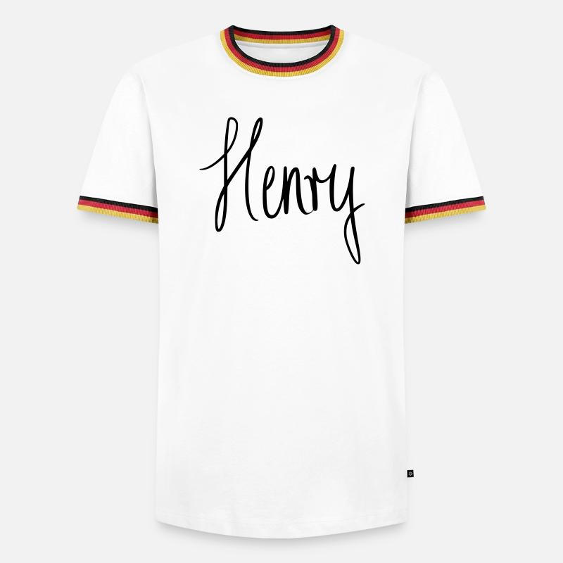 Henry - Men's Ringer Shirt - white/tricolour