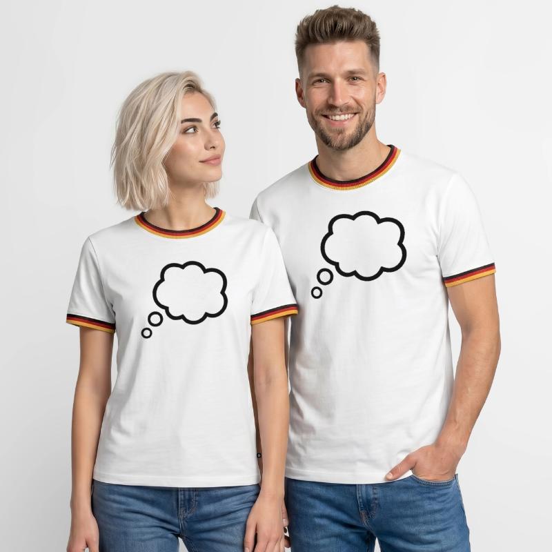 Thinking Bubble Comic Thought Bubble Bubble Thoughts Men's Ringer Shirt