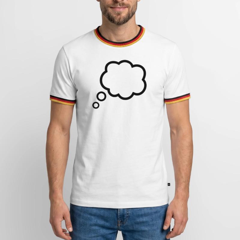 Thinking Bubble Comic Thought Bubble Bubble Thoughts Men's Ringer Shirt