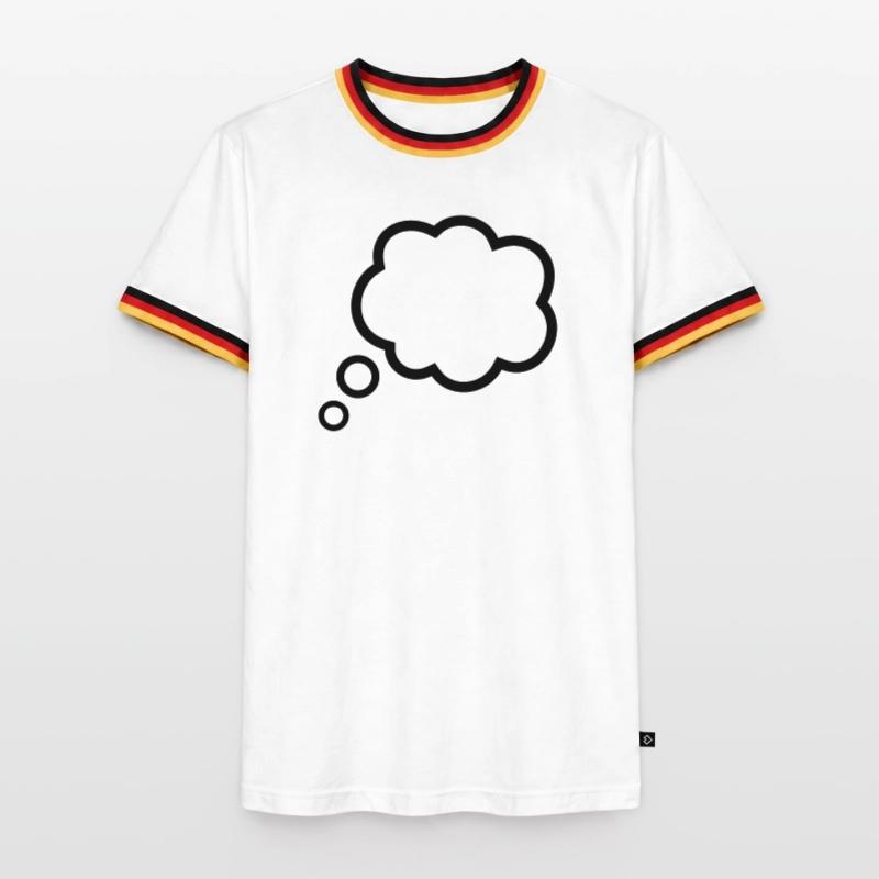 Thinking Bubble Comic Thought Bubble Bubble Thoughts Men's Ringer Shirt