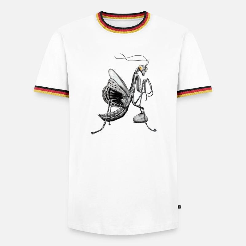Praying mantis - Men's Ringer Shirt - white/tricolour