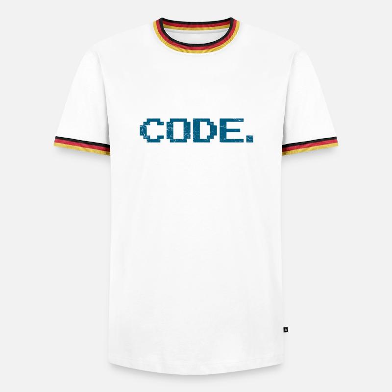 Code de programmation informatique - T-shirt contrasté Homme - blanc/tricolore