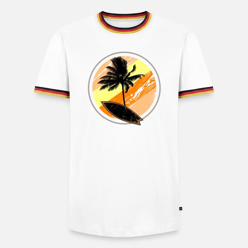 Beach Surf Sun - Men's Ringer Shirt - white/tricolour