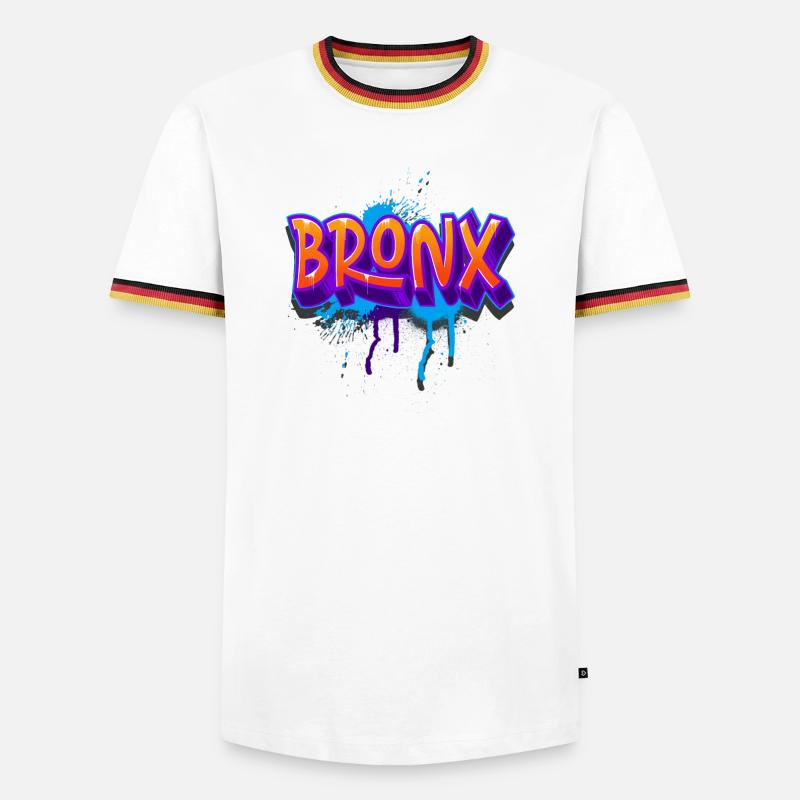 Bronx graffiti - Men's Ringer Shirt - white/tricolour