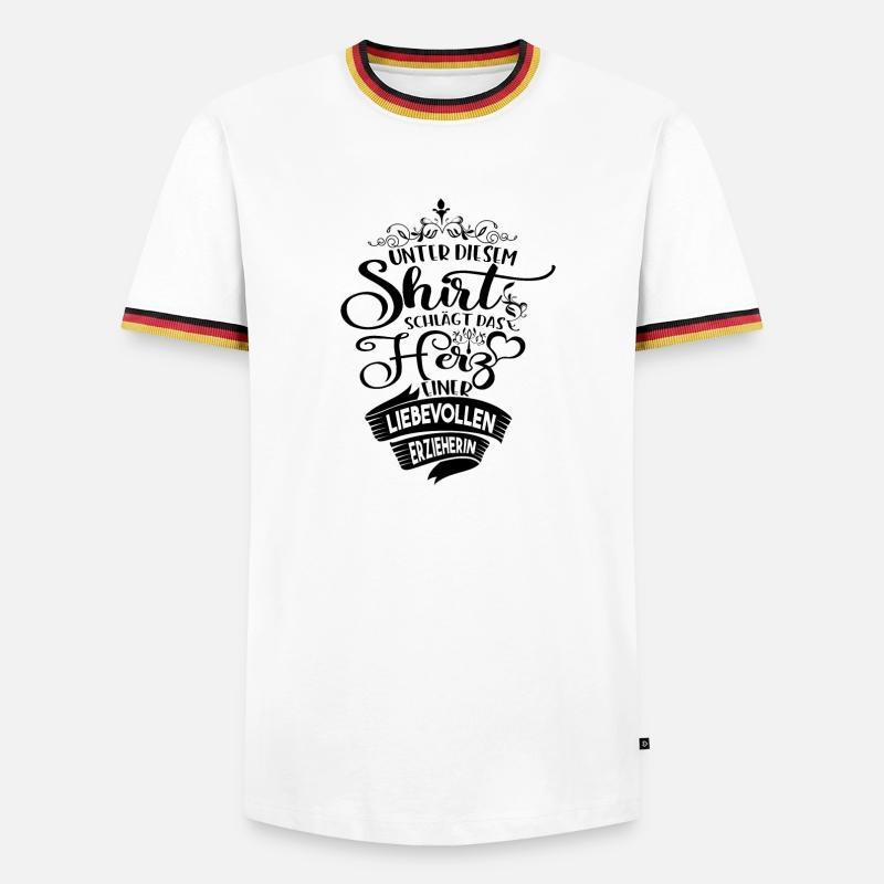 Educator gift ideas - Men's Ringer Shirt - white/tricolour