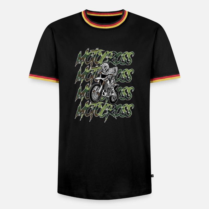 Motocross camouflage - Men's Ringer Shirt - black/tricolour